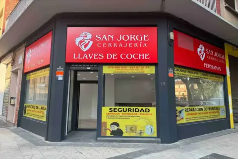Fachada de Cerrajería San Jorge — Av. de la Almozara 55, Zaragoza